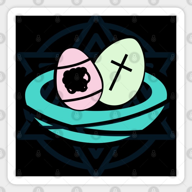 Easter eggs + Star of David Sticker by QUOT-s